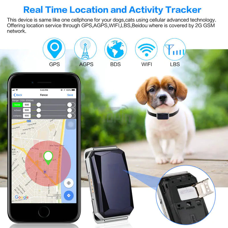 GPS Pet Collar Tracker